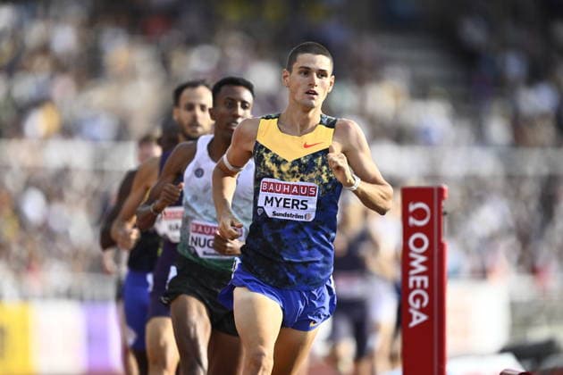 STOCKHOLM, SWEDEN 20260607 Cameron Myers, Australia, comes in second in the men s 1500 meters at Sunday s Diamond League Gala Bauhaus Gala at Stockholm Stadium STOCKHOLM SWEDEN x10430x  Copyright: xChristinexOlsson TTx DIAMOND LEAGUE STOCKHOLM 2026