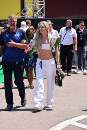 07 06 2026, Circuit de Monaco, Monte Carlo, Formula 1 Louis Vuitton Grand Prix Monaco 2026 ,in the picture skier Lindsey Vonn Photo by Alessandro Martellotta Hasan Bratic DeFodi Images