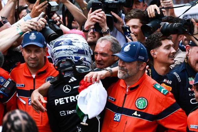 KIMI ANTONELLI Andrea ita , Mercedes AMG F1 Team W16, portrait Father Marco Antonelli Monte Carlo Monaco