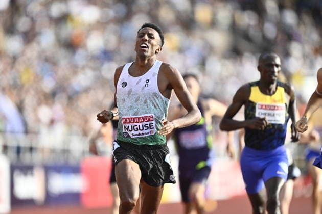 STOCKHOLM, SWEDEN 20260607 Yared Nuguse, USA, wins the men s 1500m during the IAAF Diamond League athletics meeting at Stockholm Olympic Stadium in Stockholm, Sweden, on June 7, 2026 STOCKHOLM SWEDEN x10430x  Copyright: xChristinexOlsson TTx SWEDEN DIAMOND LEAGUE ATHLETICS