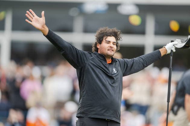 KLM Open 2026 - Day Four Eugenio Chacarra of Spain celebrates with his caddy Gonzalo Vicentrra after sinking his winning putt on the 18th green during the final round of the KLM Open at The International in Amsterdam, Netherlands, on June 7, 2026. Amsterdam Netherlands  Copyright: xAndyxAstfalckx originalFilename:astfalck-klmopenr260607_npC83.jpg