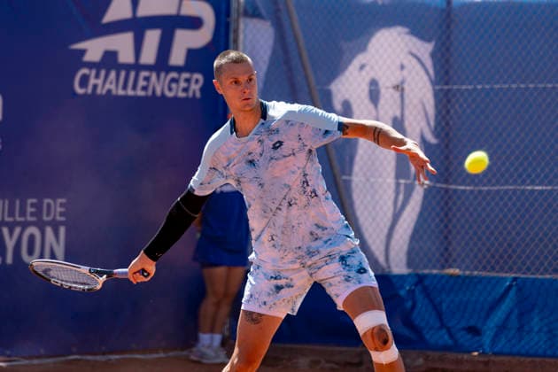 TENNIS : Open Sopra Steria - Lyon Villeurbanne 07 06 2026 Maxime Janvier se qualifie pour le 1er tour du tournoi de tennis ATP, Tennis Herren Challenger Tour, Open Sopra Steria Ã Lyon-Villeurbanne, le 07 06 2026. Photo Sandrine Thesillat PsNewZ  Copyright: xSandrinexTHESILLATx