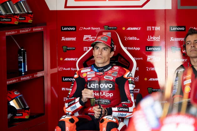 MotoGP of Hungary - Race Number 93 Ducati Lenovo Team rider Marc Marquez during the morning warm-up at the 2026 Grand Prix of Hungary. Balatonfokajar Balatonfokajar Hungary  Copyright: xStephenxBlackberryx originalFilename:blackberry-2026gran260607_npnAq.jpg
