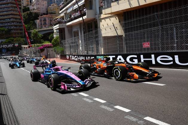 10 GASLY Pierre fra , Alpine F1 Team A526, action 01 NORRIS Lando gbr , McLaren F1 Team MCL40, action Monte Carlo Monaco