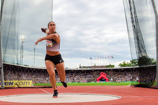260607 Valarie Sion of United States competes in the women s discus during Bauhaus galan, part of the Diamond League series, June 7, 2026 in Stockholm Photo Fredrik Karlsson BILDBYRAN COP 185 MT1057 friidrott athletics friidrett diamond league bauhaus galan bbeng Stockholm  Copyright: FREDRIKxKARLSSON BB260607FK052
