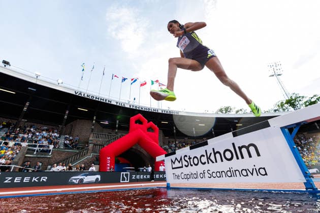 260607 Alemnat Walle of Ethiopia competes in the women s 3000 meter steeplechase during Bauhaus galan, part of the Diamond League series, June 7, 2026 in Stockholm Photo Maxim Thore BILDBYRAN kod MT MT1057 friidrott athletics friidrett diamond league bauhaus galan bbeng stockholm dam  Copyright: MAXIMxTHORE BB260607MT118