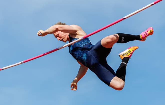 260607 Menno Vloon of Netherlands competes in the men s pole vault during Bauhaus galan, part of the Diamond League series, June 7, 2026 in Stockholm Photo Maxim Thore BILDBYRAN kod MT MT1057 friidrott athletics friidrett diamond league bauhaus galan bbeng stockholm pole vault stavhopp  Copyright: MAXIMxTHORE BB260607MT128