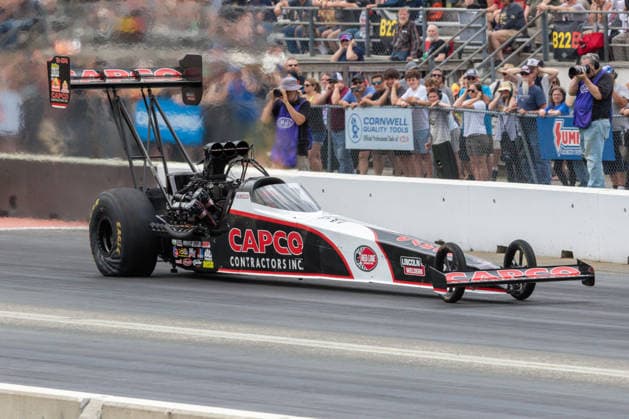 EPPING, NH - JUNE 07: Top Fuel driver, Billy Torrence ( 474) CAPCO CONTRACTORS launches off the line during Sunday s elimination round for the Motorsport, Herren, USA, Dragster Drag Race New England Nationals on June 07, 2026, at New England Dragway in Epping, NH. (Photo by David Hahn Icon Sportswire) AUTO: JUN 07 NHRA New England Nationals EDITORIAL USE ONLY Icon260607018