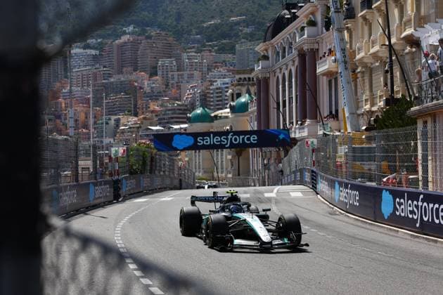 12 KIMI ANTONELLI Andrea ita , Mercedes AMG F1 Team W17, action Monte Carlo Monaco