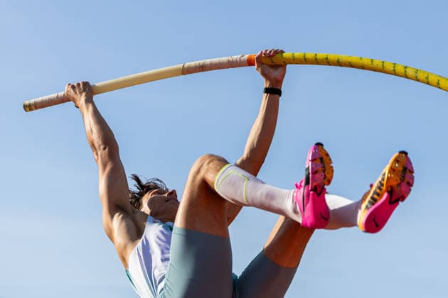260607 Armand Duplantis of Sweden competes in the men s pole vault during Bauhaus galan, part of the Diamond League series, June 7, 2026 in Stockholm Photo Maxim ThorÃ BILDBYRAN kod MT MT1057 friidrott athletics friidrett diamond league bauhaus galan bbeng Stockholm  Copyright: MAXIMxTHORE BB260607MT140