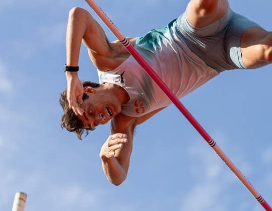 260607 Armand Duplantis of Sweden competes in the men s pole vault during Bauhaus galan, part of the Diamond League series, June 7, 2026 in Stockholm Photo Maxim ThorÃ BILDBYRAN kod MT MT1057 friidrott athletics friidrett diamond league bauhaus galan bbeng Stockholm  Copyright: MAXIMxTHORE BB260607MT141