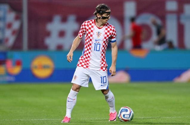 Croatia v Slovenia - International Friendly, Länderspiel, Nationalmannschaft Luka Modric of Croatia controls the ball during the international friendly match between Croatia and Slovenia at Stadium Varteks on June 7, 2026 in Varazdin, Croatia.  IgorxSoban PIXSELL