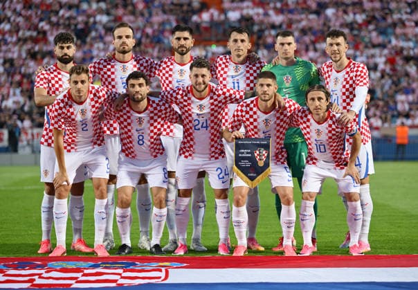 Croatia v Slovenia - International Friendly, Länderspiel, Nationalmannschaft Players of Croatia line up for team photo prior to the international friendly match between Croatia and Slovenia at Stadium Varteks on June 7, 2026 in Varazdin, Croatia.  IgorxSoban PIXSELL