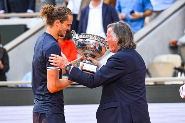 TENNIS : Finale Simple Messieurs - Roland Garros 2026 - Paris - 07 06 2026 Alexander Zverev (GER) Adriano Panatta ParisFrance  Copyright: xBaptistexAutissierx