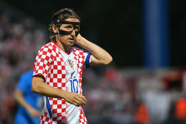 Croatia v Slovenia - International Friendly, Länderspiel, Nationalmannschaft Luka Modric of Croatia wears a protective face mask during the international friendly match between Croatia and Slovenia at Stadium Varteks on June 7, 2026 in Varazdin, Croatia.  VjeranxZganecxRogulja PIXSELL