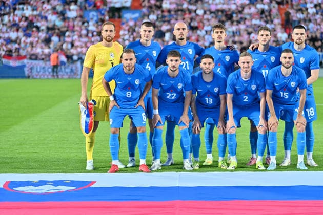 VARAZDIN, CROATIA - JUNE 07: Team Slovenia before the International men’s football Friendly match between Croatia and Slovenia at Stadium Varteks, Varazdin on June 07, 2026 in Varazdin, Croatia. (Photo by Igor Kupljenik Sports Press Photo).  Copyright: xIgorxKupljenikx xSPPx Sportspressphoto_SPR163042