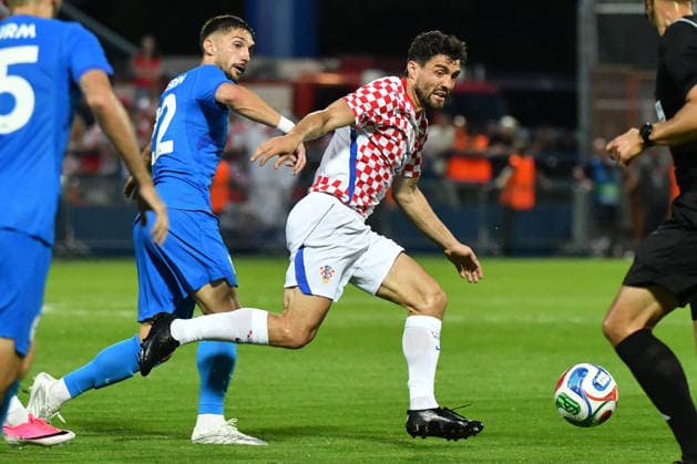 Croatia v Slovenia - International Friendly, Länderspiel, Nationalmannschaft Adam Gnezda Cerin of Slovenia and Mateo Kovacic of Croatia competes for the ball during the international friendly match between Croatia and Slovenia at Stadium Varteks on June 7, 2026 in Varazdin, Croatia.  VjeranxZganecxRogulja PIXSELL