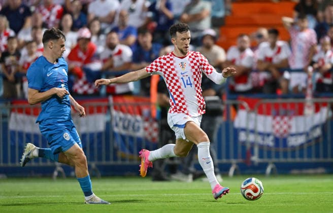 Croatia v Slovenia - International Friendly, Länderspiel, Nationalmannschaft Ivan Perisic of Croatia runs with the ball during the international friendly match between Croatia and Slovenia at Stadium Varteks on June 7, 2026 in Varazdin, Croatia.  IgorxSoban PIXSELL
