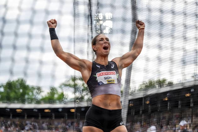 STOCKHOLM, SWEDEN 20260607 Valarie Sion, USA, in the womens discus during Sundays Diamond League gala Bauhaus Gala at Stockholm Stadium STOCKHOLM SWEDEN x10430x  Copyright: xChristinexOlsson TTx DIAMOND LEAGUE STOCKHOLM 2026