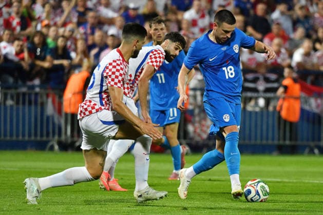 Croatia v Slovenia - International Friendly, Länderspiel, Nationalmannschaft Zan Vipotnik of Slovenia runs with the ball during the international friendly match between Croatia and Slovenia at Stadium Varteks on June 7, 2026 in Varazdin, Croatia.  VjeranxZganecxRogulja PIXSELL