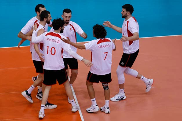 Croatia v Georgia: CEV Volleyball European League 2026 Men Players of Slovenia during the CEV Volleyball European League 2026 Men 3rd round match between Croatia and Georgia at Sports Hall Gradski vrt on June 07, 2026., in Osijek, Croatia.  DavorxJavorovic PIXSELL