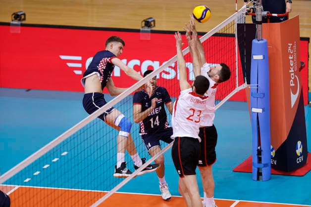 Croatia v Georgia: CEV Volleyball European League 2026 Men Gabriel Sunjo of Croatia strikes during the CEV Volleyball European League 2026 Men 3rd round match between Croatia and Georgia at Sports Hall Gradski vrt on June 07, 2026., in Osijek, Croatia.  DavorxJavorovic PIXSELL