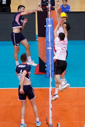 Croatia v Georgia: CEV Volleyball European League 2026 Men Ivan Djirlic of Croatia strikes during the CEV Volleyball European League 2026 Men 3rd round match between Croatia and Georgia at Sports Hall Gradski vrt on June 07, 2026., in Osijek, Croatia.  DavorxJavorovic PIXSELL