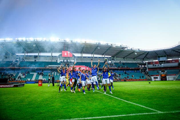UEFA Under-17 European Championship, EM, Europameisterschaft Estonia 2026 Italy U-17 national team, Nationalteam celebrating winning the European Championship during the UEFA Under-17 European Championship Final match between Italy U-17 vs Belgium U-17 national teams, Tallinn Estonia 07.06.2026 Tallinn A Le Coq Arena Estonia Copyright: xMaurixLevandix