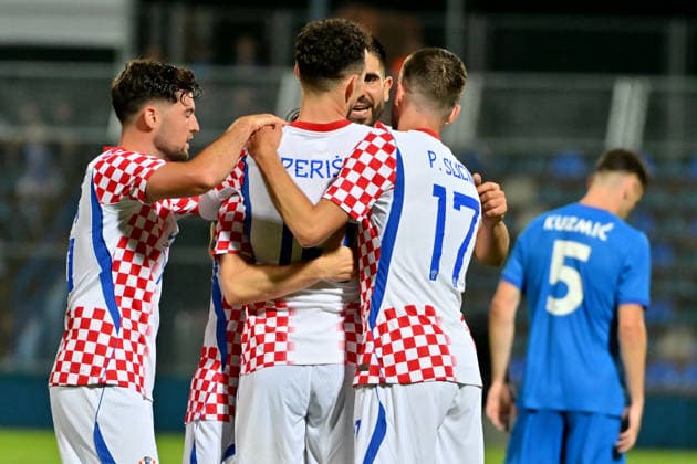 VARAZDIN, CROATIA - JUNE 07: Luka Modric of Croatia and Team Croatia celebrate score during the International men’s football Friendly match between Croatia and Slovenia at Stadium Varteks, Varazdin on June 07, 2026 in Varazdin, Croatia. (Photo by Igor Kupljenik Sports Press Photo).  Copyright: xIgorxKupljenikx xSPPx Sportspressphoto_SPR163069