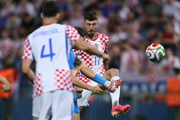 Croatia v Slovenia - International Friendly, Länderspiel, Nationalmannschaft Petar Sucic of Croatia in action during the international friendly match between Croatia and Slovenia at Stadium Varteks on June 7, 2026 in Varazdin, Croatia.  IgorxSoban PIXSELL