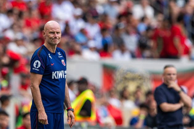 260607 Head coach Stale Solbakken of Norway during the international friendly football match between Morocco and Norway ahead of the FIFA World Cup 2026 on June 7, 2026 in New Jersey Photo Vegard Grott BILDBYRAN kod VG VG0943 bbeng fotboll football soccer fotball fifa world cup vm fotball vm precamp pre camp träningslandskamp privatlandskamp landskamp international friendly norway marocko morocco marokko  Copyright: VEGARDxGRoTT BB260607VG047
