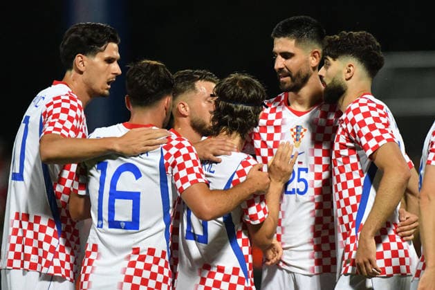 Croatia v Slovenia - International Friendly, Länderspiel, Nationalmannschaft Players of Croatia celebrate after Luka Modric of Croatia scores a goal for 1:0 during the international friendly match between Croatia and Slovenia at Stadium Varteks on June 7, 2026 in Varazdin, Croatia.  VjeranxZganecxRogulja PIXSELL