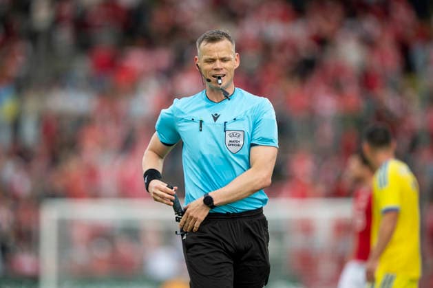 National Team Test Match Denmark Ukraine Referee Sigurd Kringstad during the national football match between Denmark and Ukraine at Odense Stadium on Sunday, June 7, 2026 Photo Bo Amstrup Ritzau Scanpix , Odense Denmark Mors  Copyright: BoxAmrstrupx xRitzauxScanpix BoxAmstrupx spdk20260607-223558-L