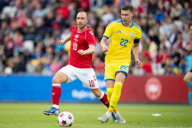 National Team Test Match Denmark Ukraine Denmark s Christian Eriksen in action with Ukraine s Mykola Matviyenko during the international football match between Denmark and Ukraine at Odense Stadium on Sunday, June 7, 2026 Photo Bo Amstrup Ritzau Scanpix , Odense Denmark Mors  Copyright: BoxAmrstrupx xRitzauxScanpix BoxAmstrupx spdk20260607-223802-L