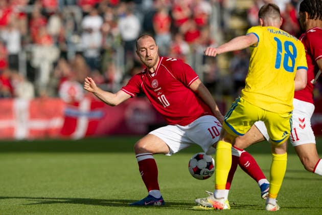 National team test match Denmark Ukraine Denmark s Christian Eriksen in action with Ukraine s Oleh Ocheretko during the international football match between Denmark and Ukraine at Odense Stadium on Sunday, June 7, 2026 Photo Bo Amstrup Ritzau Scanpix , Odense Denmark Mors  Copyright: BoxAmrstrupx xRitzauxScanpix BoxAmstrupx spdk20260607-223656-L