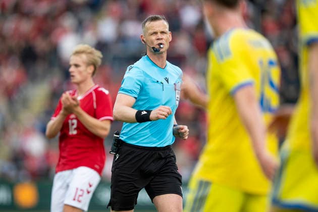 National team test match Denmark Ukraine Referee Sigurd Kringstad during the football international match between Denmark and Ukraine at Odense Stadium on Sunday, June 7, 2026 Photo Bo Amstrup Ritzau Scanpix , Odense Denmark Mors  Copyright: BoxAmrstrupx xRitzauxScanpix BoxAmstrupx spdk20260607-223708-L