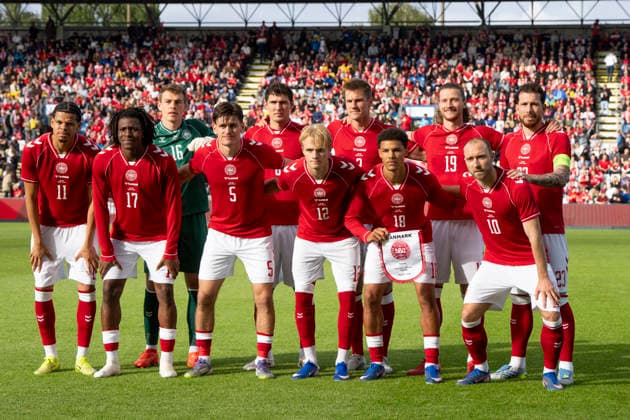 National team test match Denmark Ukraine Denmark s starting eleven William Osula, Patrick Dorgu, goalkeeper Mads Hermansen, Joakim Maehle, Andreas Christensen, Victor Froholdt, Joachim Andersen, Alexander Bah, Kasper Hoegh, Christian Eriksen and Pierre Emile Hoejbjerg during the football international match between Denmark and Ukraine at Odense Stadium on Sunday, June 7, 2026 Photo Bo Amstrup Ritzau Scanpix , Odense Denmark Mors Copyright: BoxAmrstrupx xRitzauxScanpix BoxAmstrupx spdk20260607-223829-L