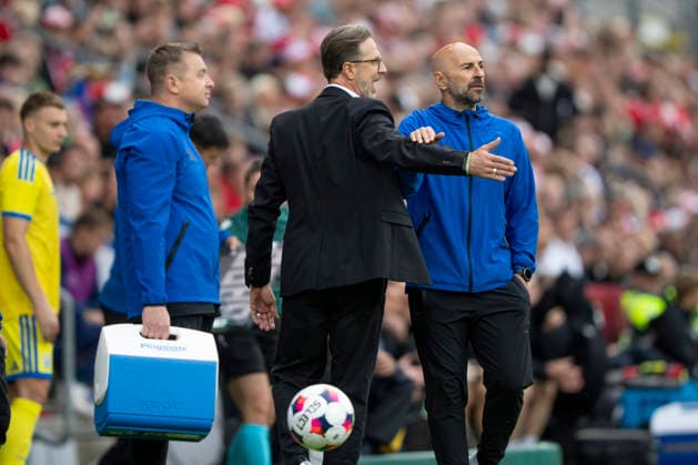National Team Test Match Denmark Ukraine Ukraine s Coach Andrea Maldera reacts during the international football match between Denmark and Ukraine at Odense Stadium on Sunday, June 7, 2026 Photo Bo Amstrup Ritzau Scanpix , Odense Denmark Mors  Copyright: BoxAmrstrupx xRitzauxScanpix BoxAmstrupx spdk20260607-223826-L