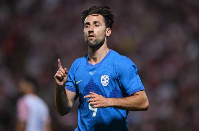 Croatia v Slovenia - International Friendly, Länderspiel, Nationalmannschaft Andraz Sporar of Slovenia celebrate after scores a goal for 1:1 during the international friendly match between Croatia and Slovenia at Stadium Varteks on June 7, 2026 in Varazdin, Croatia.  IgorxSoban PIXSELL