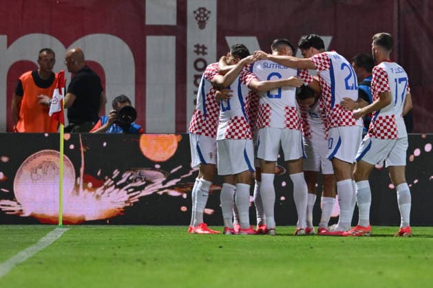 Croatia v Slovenia - International Friendly, Länderspiel, Nationalmannschaft Players of Croatia celebrate after Mario Pasalic of Croatia scores a goal for 2:1 during the international friendly match between Croatia and Slovenia at Stadium Varteks on June 7, 2026 in Varazdin, Croatia.  IgorxSoban PIXSELL