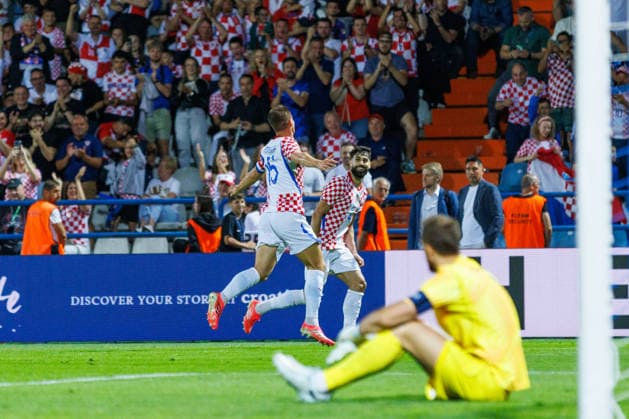 Pre World cup international friendly 2026 match between Croatia and Slovenia Mario Pasalic Croatia 15 scores goal for 2 1 and celebrates during Pre World cup international friendly 2026 football match between Croatia and Slovenia, Stadium Varteks, Varazdin, Croatia 07 06 2026 Copyright: xBEAUTIFULxSPORTS Bosnjakovicx