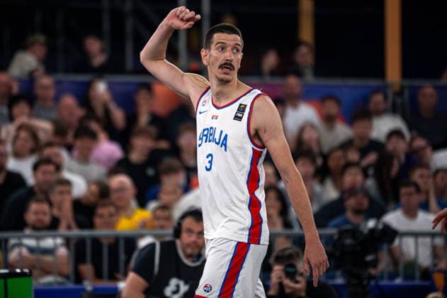 Warszawa 07.06.2026. 3x3 Basketball World Cup Day 7 in Warsaw, Poland. Serbia - France match --- Mistrzostwa Swiata w koszykowce 3x3 Dzien 7 w Warszawie. Mecz Serbia - Francja Persons Shown : Strahinja Stojacic Fot. Kai Taller Arena Akcji NEWSPIX.PL --- newspix.pl 