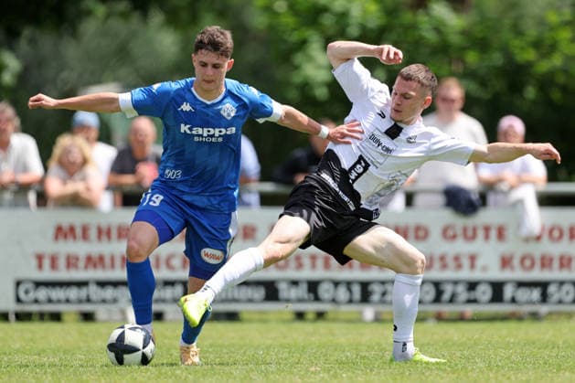 Soccer promotion match RL SW FC Eddersheim FK 03 Pirmasens 07 06 26, NICO WILTZ FKP , SIMON LÜDERS FCE ,