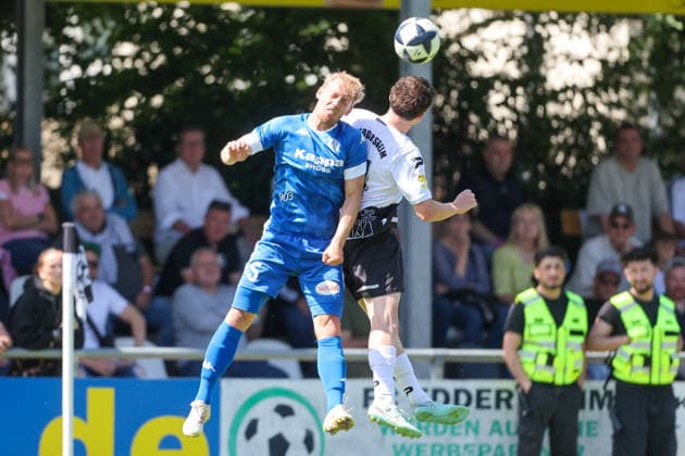 Soccer promotion match RL SW FC Eddersheim FK 03 Pirmasens 07 06 26, MIKE ANDREAS FKP , NIKLAS KRAUS FCE ,