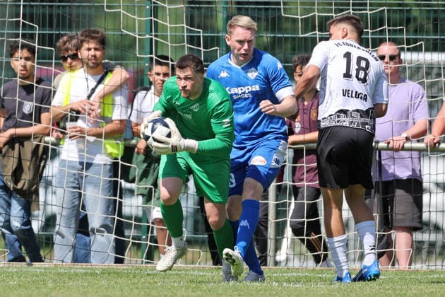 Soccer promotion match RL SW FC Eddersheim FK 03 Pirmasens 07 06 26, FELIX KOOB FCE , MIKE ANDREAS FKP , PHILIPP VELOSA FCE ,