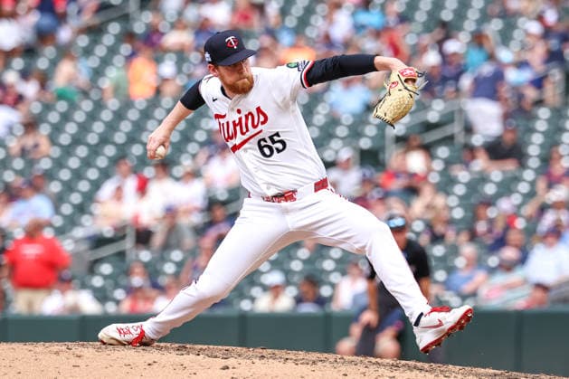 June 7, 2026, Minneapolis, Minnesota, USA: Minnesota Twins pitcher CODY LAWERYSON (65) pitches in the seventh inning during a MLB, Baseball Herren, USA Baseball game between the Kansas City Royals and the Minnesota Twins at Target Field in Minneapolis, Minnesota on June 7th, 2026. The Royals defeated the Twins 6-5. ZUMA Press Wire. MLB 2026: Royals 6:5 Twins  - ZUMAg254 20260607_zsp_g254_018 Copyright: xStevenxGarciax