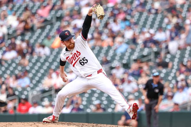 June 7, 2026, Minneapolis, Minnesota, USA: Minnesota Twins pitcher CODY LAWERYSON (65) pitches in the seventh inning during a MLB, Baseball Herren, USA Baseball game between the Kansas City Royals and the Minnesota Twins at Target Field in Minneapolis, Minnesota on June 7th, 2026. The Royals defeated the Twins 6-5. ZUMA Press Wire. MLB 2026: Royals 6:5 Twins  - ZUMAg254 20260607_zsp_g254_005 Copyright: xStevenxGarciax