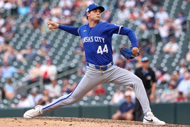 June 7, 2026, Minneapolis, Minnesota, USA: Kansas City Royals pitcher BECK WAY (44) pitches in the ninth inning during a MLB, Baseball Herren, USA Baseball game between the Kansas City Royals and the Minnesota Twins at Target Field in Minneapolis, Minnesota on June 7th, 2026. The Royals defeated the Twins 6-5. ZUMA Press Wire. MLB 2026: Royals 6:5 Twins  - ZUMAg254 20260607_zsp_g254_069 Copyright: xStevenxGarciax