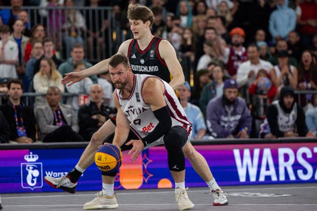 FIBA 3x3 World Cup Zigmars Raimo, Niklas Kropp during FIBA 3x3 World Cup Final match Latvia vs Germany in Warsaw, Poland, on June 7, 2026 Warsaw Poland  Copyright: xFotoxOlimpikx originalFilename:jastrzebowski-fiba3x3w260607_npJDE.jpg