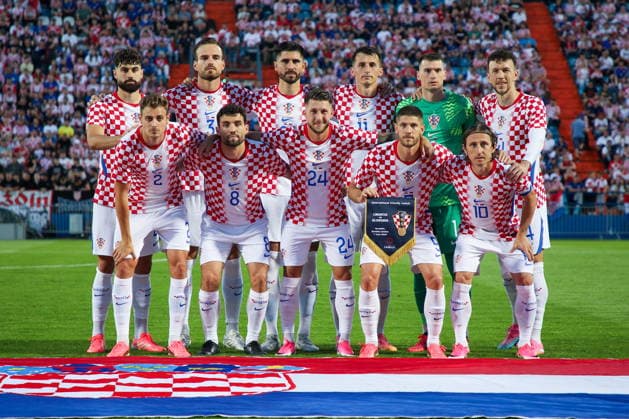 Varazdin, Croatia, 070626. City stadium. Friendly football game before the World Cup, Croatia - Slovenia. In photo: starting lineup of the Croatian national team, Nationalteam Photo: Josip Bandic CROPIX Varazdin Croatia Copyright: xxJosipxBandicx xCROPIXx croatia_slovenia13-070626